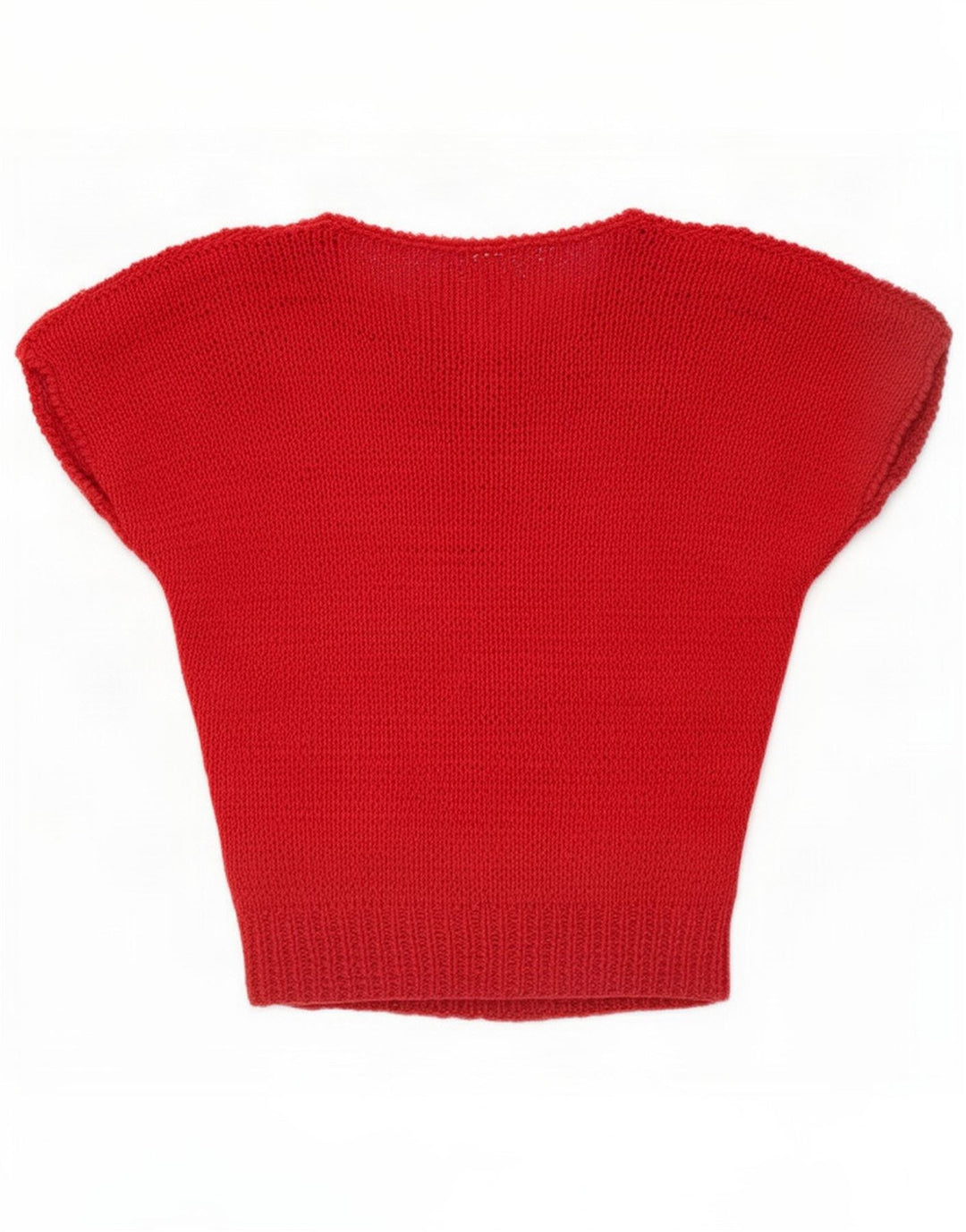 Blusa de punto estilo jersey vintage para mujer UK 44 Medium Red