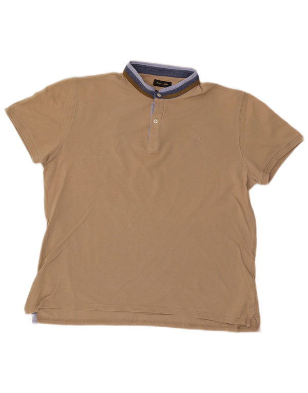 Massimo Dutti Polo Casual Fit Hombre Large Beige