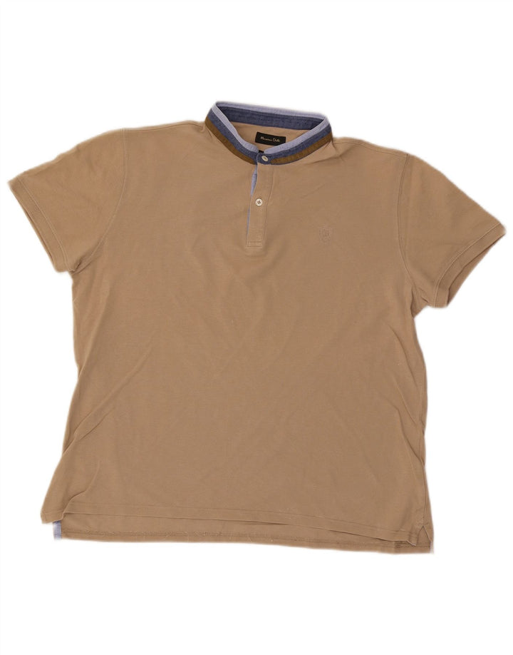 Massimo Dutti Polo Casual Fit Hombre Large Beige