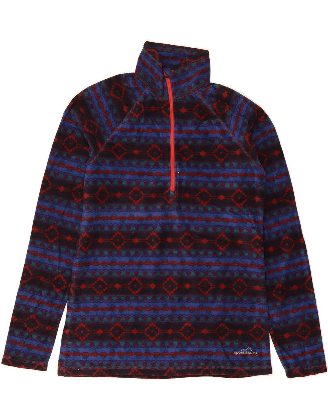 EDDIE BAUER Womens Fleece Jumper UK 10 Small Multicoloured Fair Isle Vintage Eddie Bauer and Second-Hand Eddie Bauer from Messina Hembry 