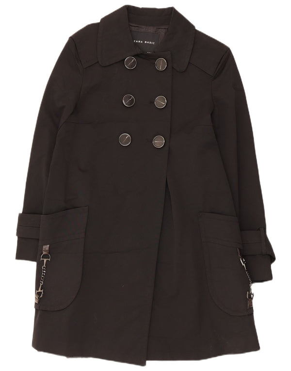 Zara Gabardina para hombre Reino Unido 40 Grande Algodón negro