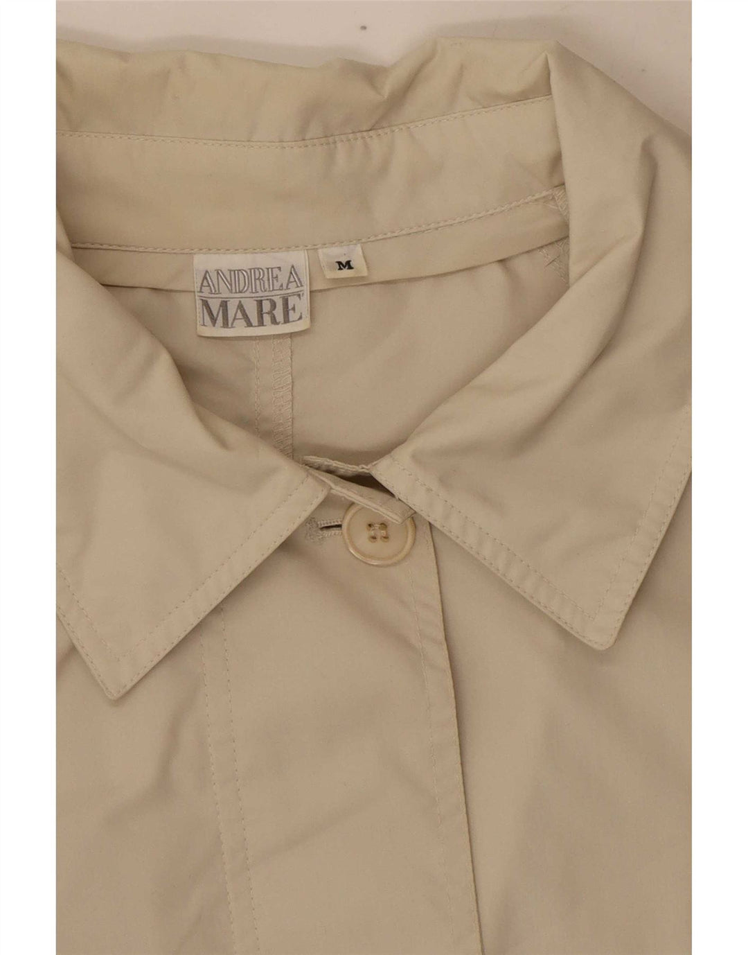 Andrea Mare Gabardina holgada para mujer UK 44 Poliéster beige medio