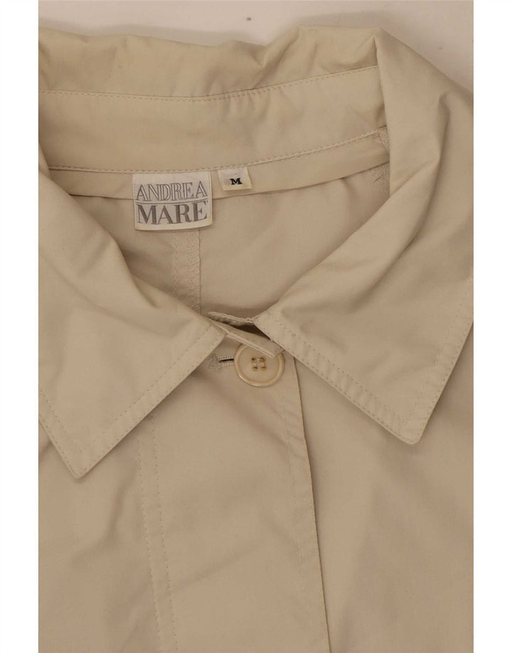 Andrea Mare Gabardina holgada para mujer UK 44 Poliéster beige medio