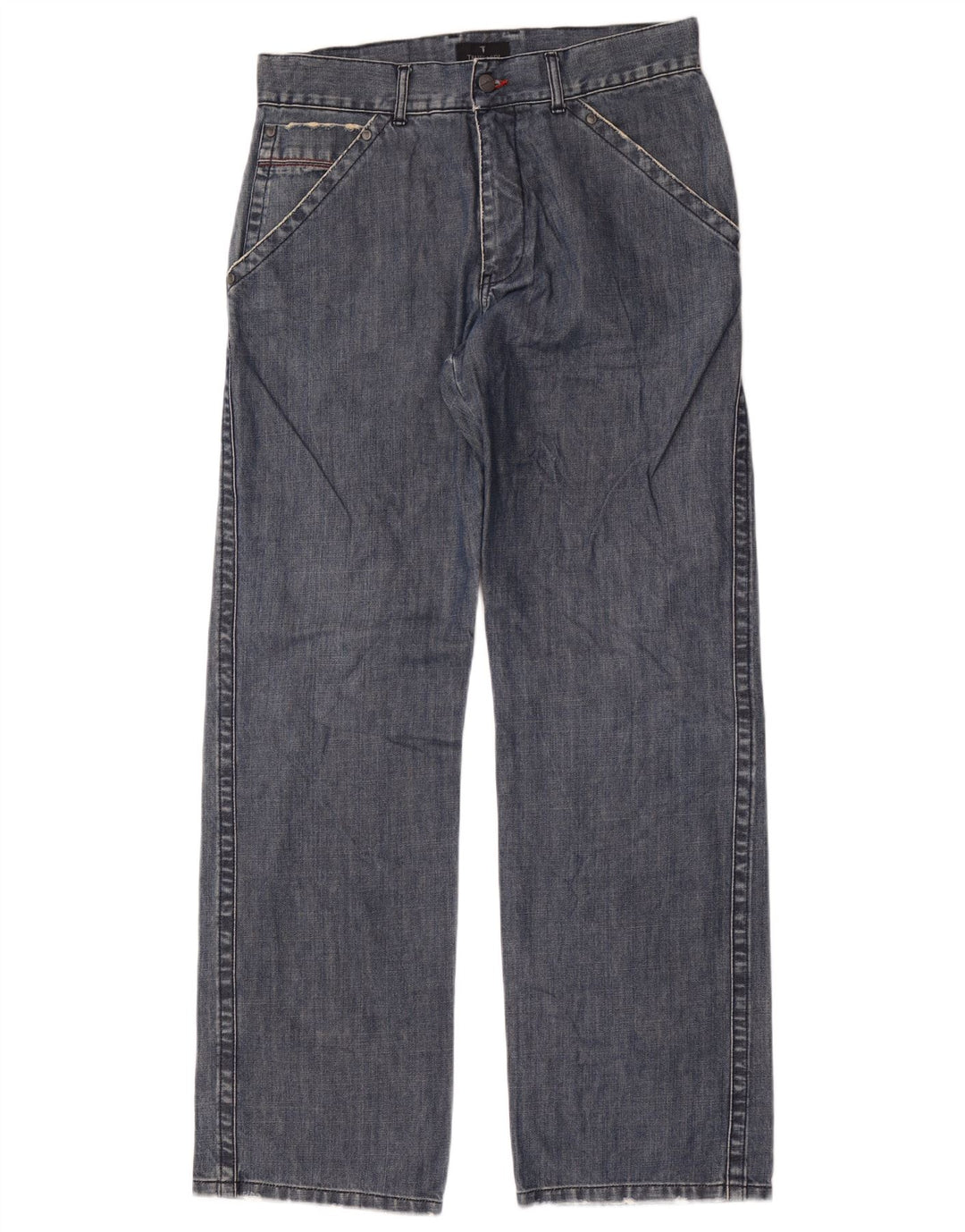 Vaqueros Trussardi Hombre Rectos IT 48 Medium W32 L34 Azul Algodón