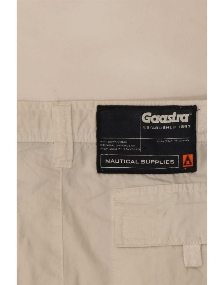 Gaastra Mens Graphic Cargo Shorts Pequeño W29 Algodón Blanco