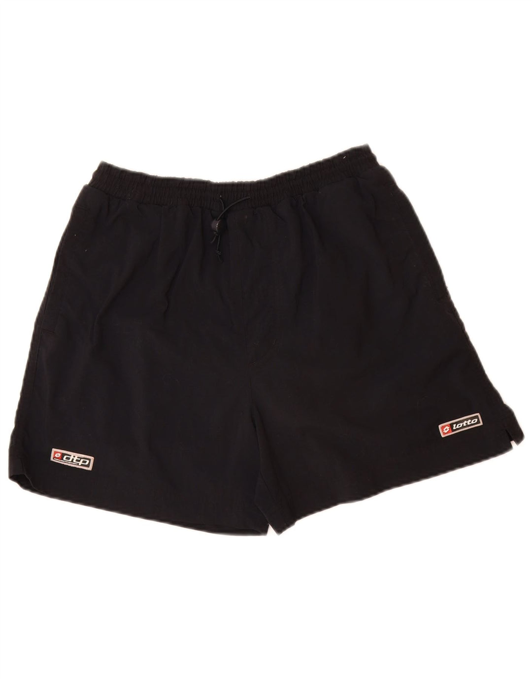 LOTTO Shorts deportivos para hombre UK 38/40 Medium Negro Poliamida