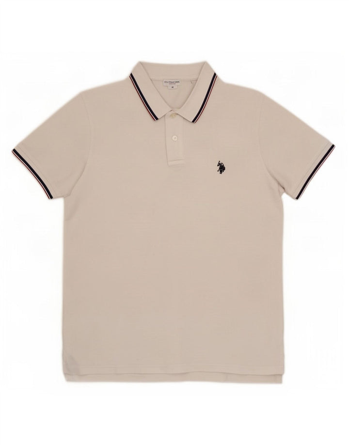 Asociación de Polo de EE. UU. Polo Hombre Algodón Blanco Mediano