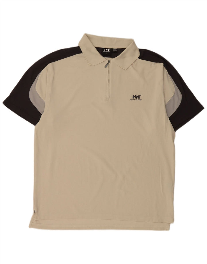Helly Hansen Polo para hombre XL Off White Colourblock Nylon