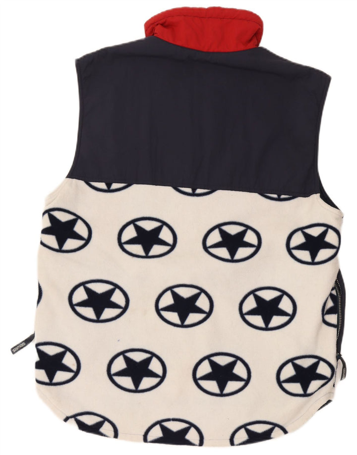 Chaleco polar Samas para hombre UK 38 Medium White Geométrico