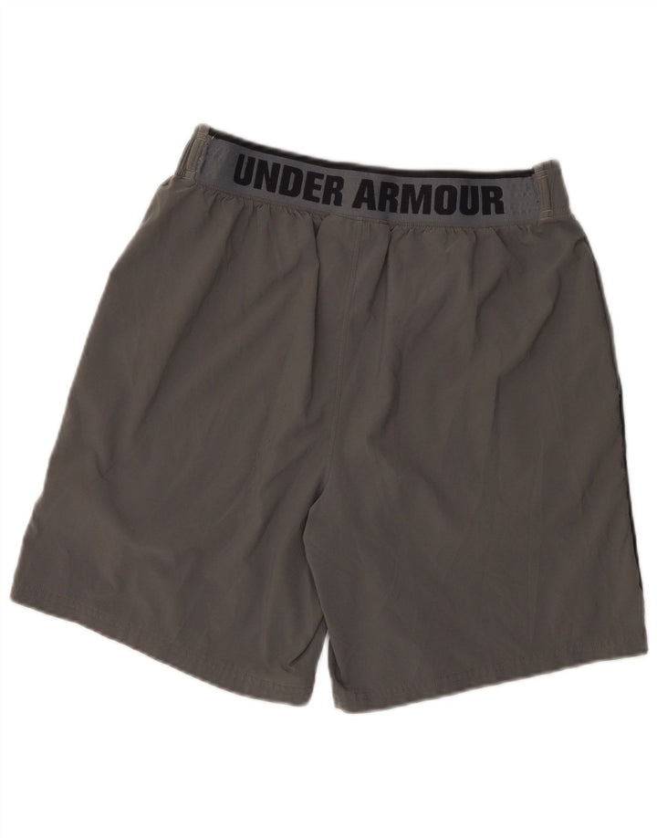 Under Armour Pantalones cortos deportivos con gráficos para hombre, talla grande, gris