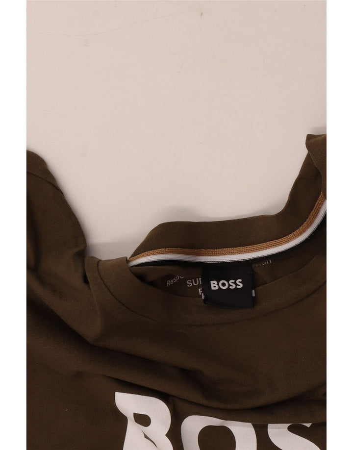 Hugo Boss Hombre Camiseta gráfica Top Medium Khaki