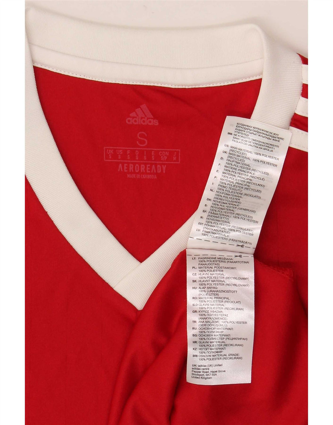 Adidas Hombre Aeroready Camiseta Top Pequeño Rojo Poliéster