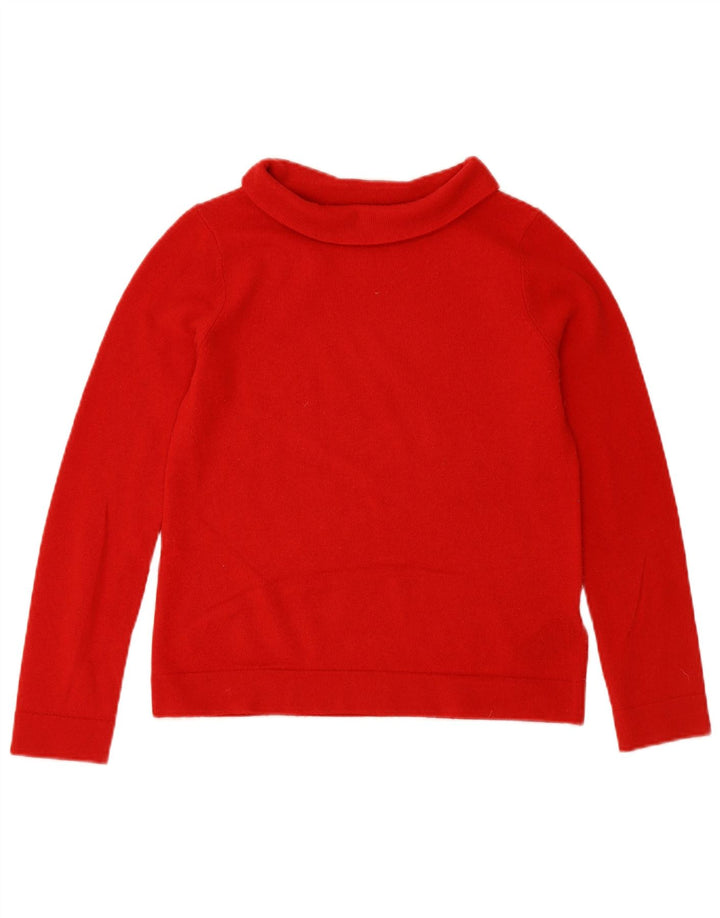 HOBBS Jersey de cuello vuelto para mujer UK 10 Small Red Wool