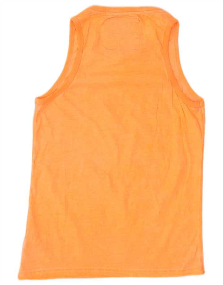 Superdry Camiseta Sin Mangas Con Gráfico Osaka Para Mujer UK 40 Algodón Floral Naranja Mediano
