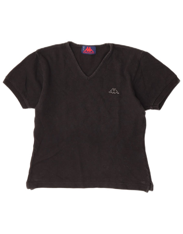 Kappa Camiseta Niña Top 9-10 Años Grande Negro Algodón