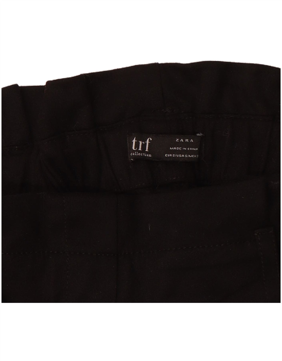 Zara Mujer Pantalones Cortos Casuales Pequeño W26 Negro