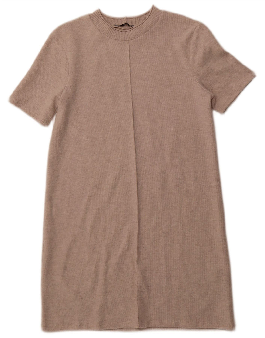 ZARA Womens Jumper Dress UK 10 Small Beige Polyester