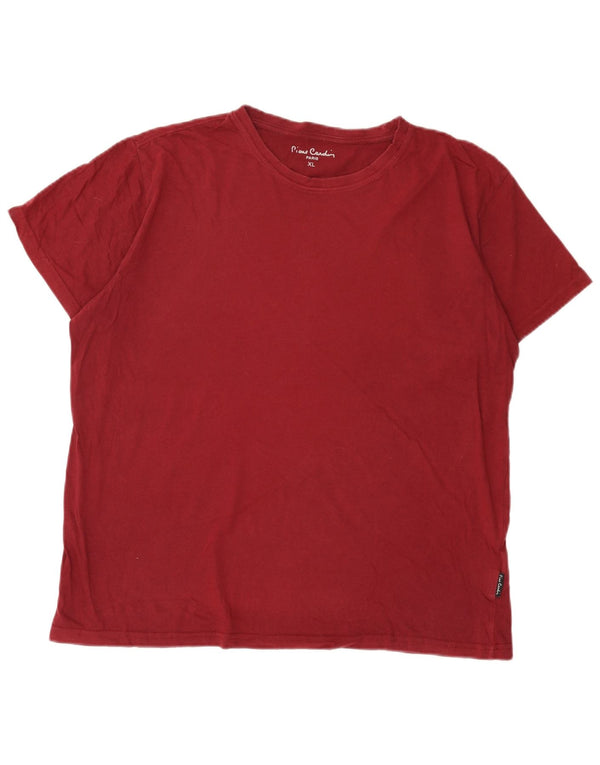 Pierre Cardin Camiseta Hombre Top XL Borgoña Algodón