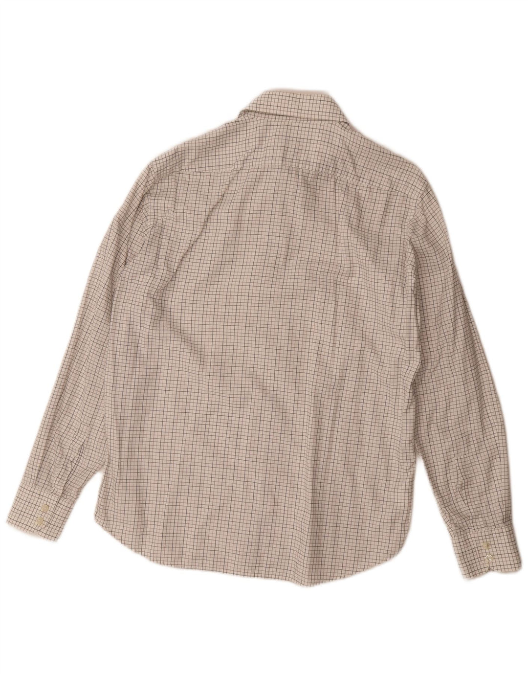 Camisa Hugo Boss Hombre Talla 41 16 Algodón Cuadros Blanco Grande