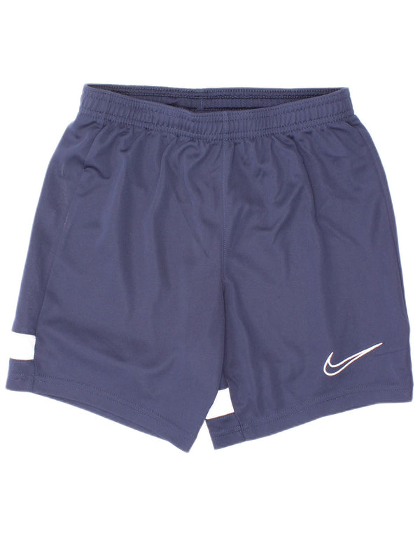 Nike - Pantalones cortos deportivos Dri Fit para niños, 8-9 años, talla pequeña, color azul marino