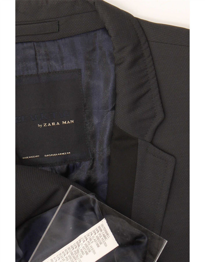Zara Chaqueta tipo blazer de 2 botones para hombre EU 54 XL Poliéster gris