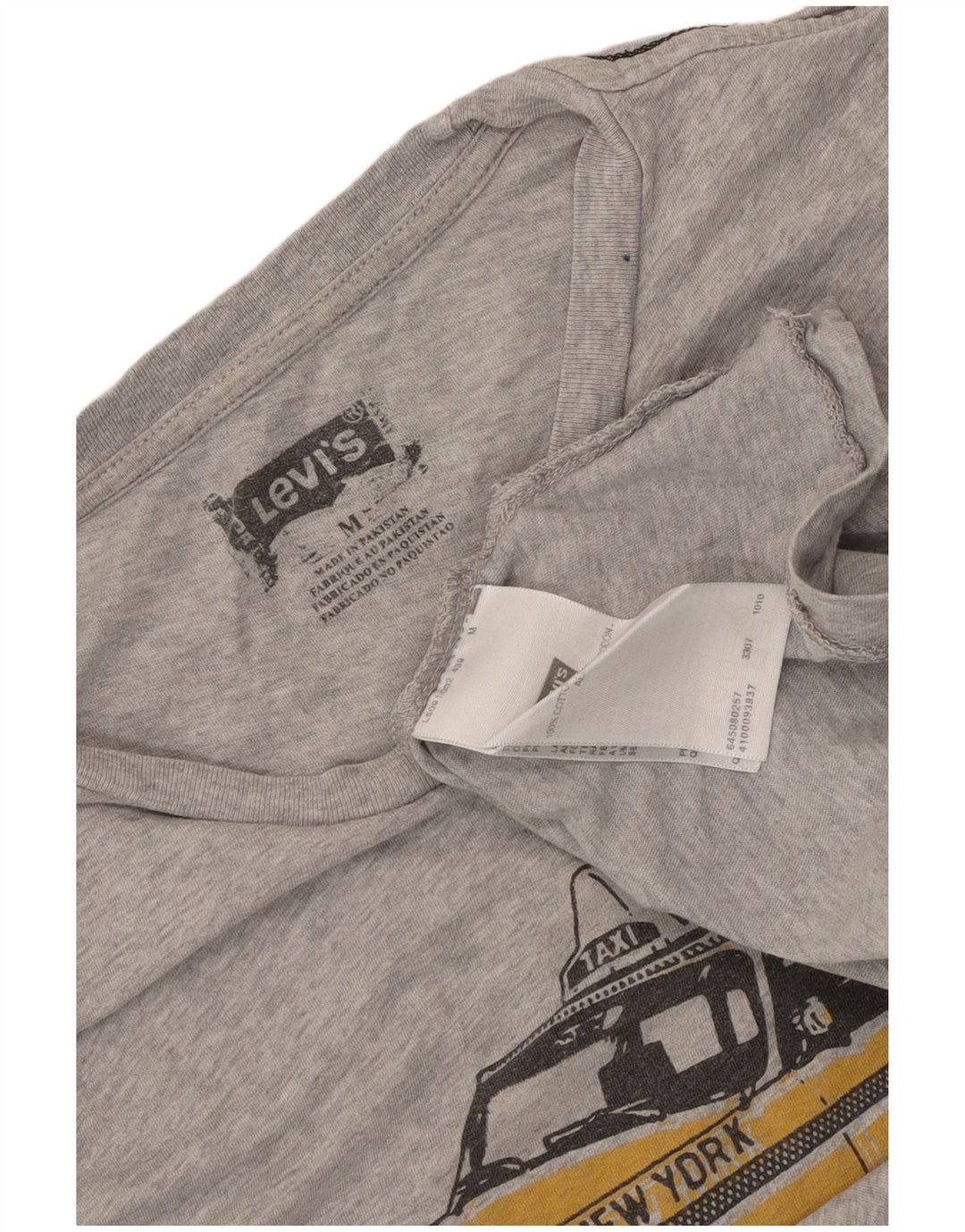 Levi's Camiseta gráfica para hombre Top de algodón moteado en gris medio