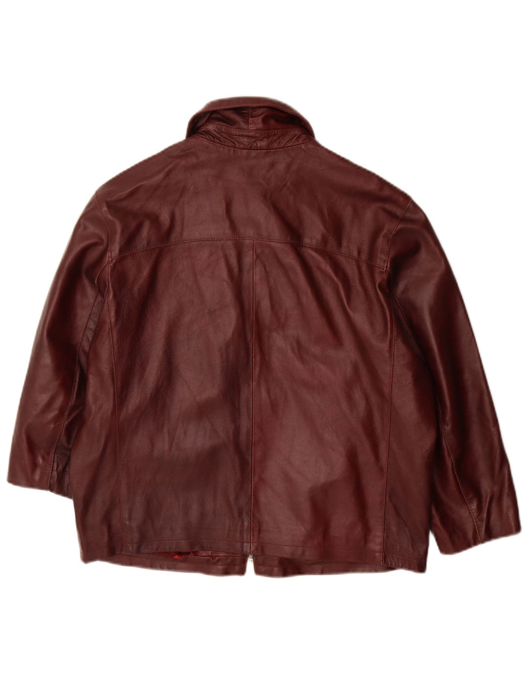 Chaqueta de cuero vintage para mujer IT 46 cuero marrón grande