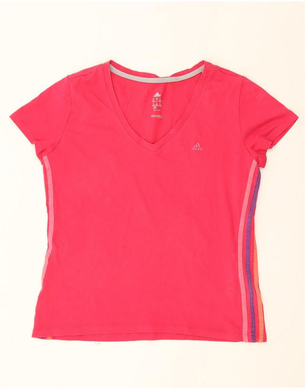 Adidas Mujer Climalite Camiseta Top UK 20/22 XL Rosa Algodón