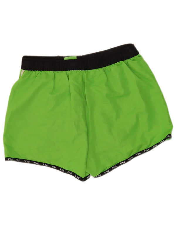 Fila Womens Graphic Swimming Shorts UK 14 Large Green Polyester