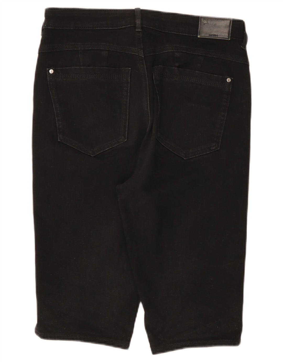 Marks & Spencer Bermudas vaqueras para mujer UK 12 Medium W30 Algodón negro
