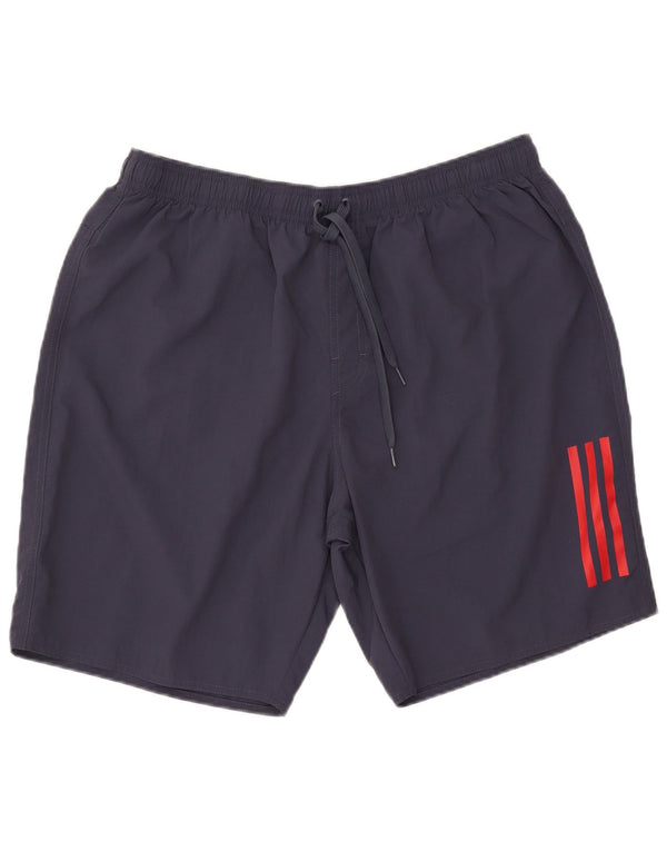 Adidas - Pantalones cortos deportivos para hombre, talla 2XL, nailon azul marino