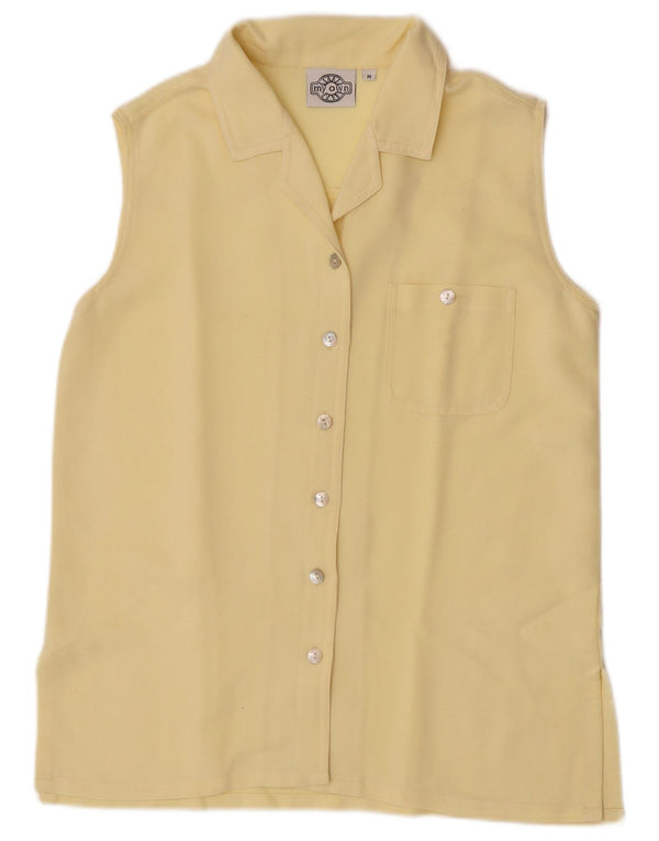 My Own Blusa sin mangas para mujer UK 42 Viscosa amarilla mediana