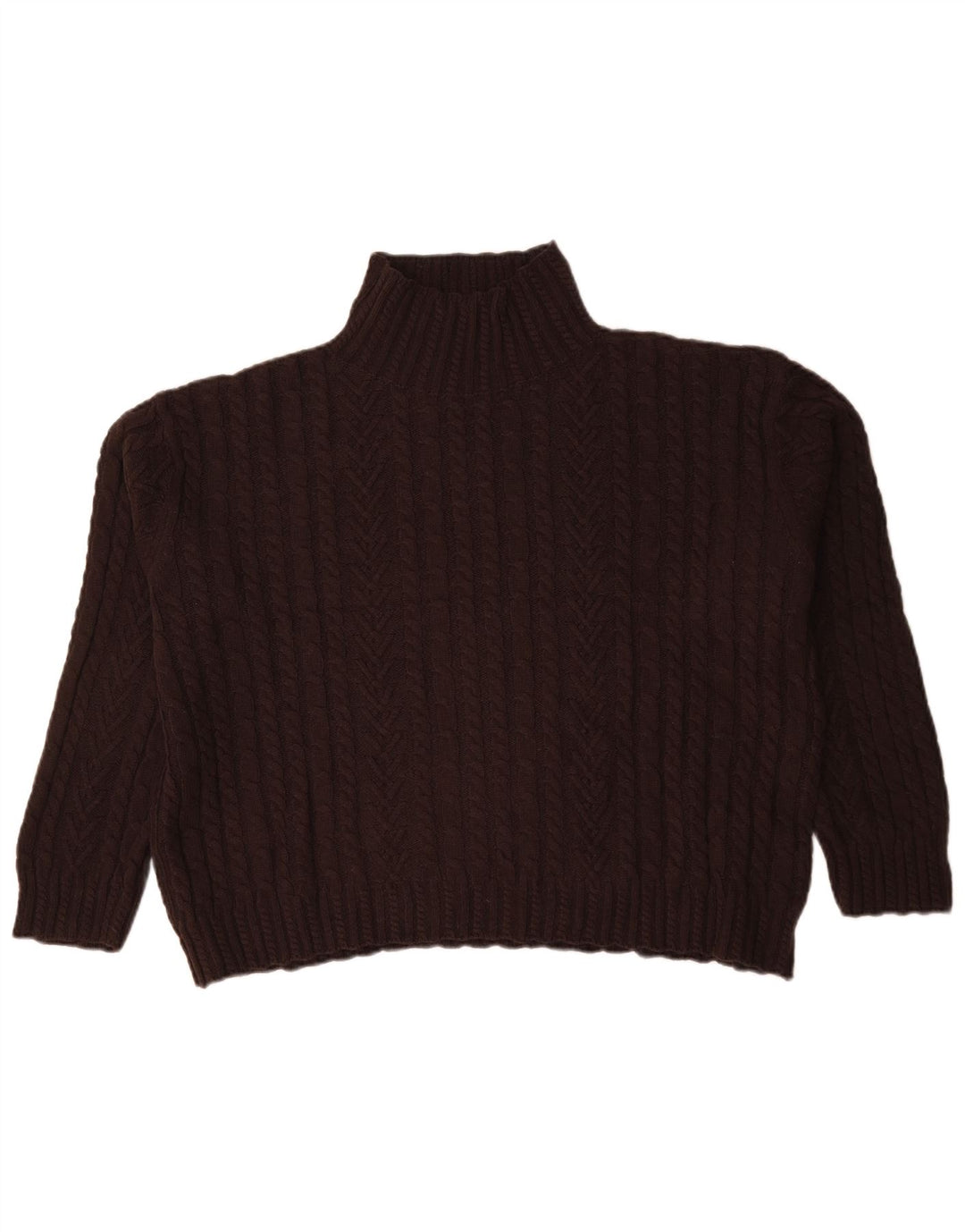 Marks & Spencer Suéter con Cuello Alto para Mujer UK 46 Grande Marrón