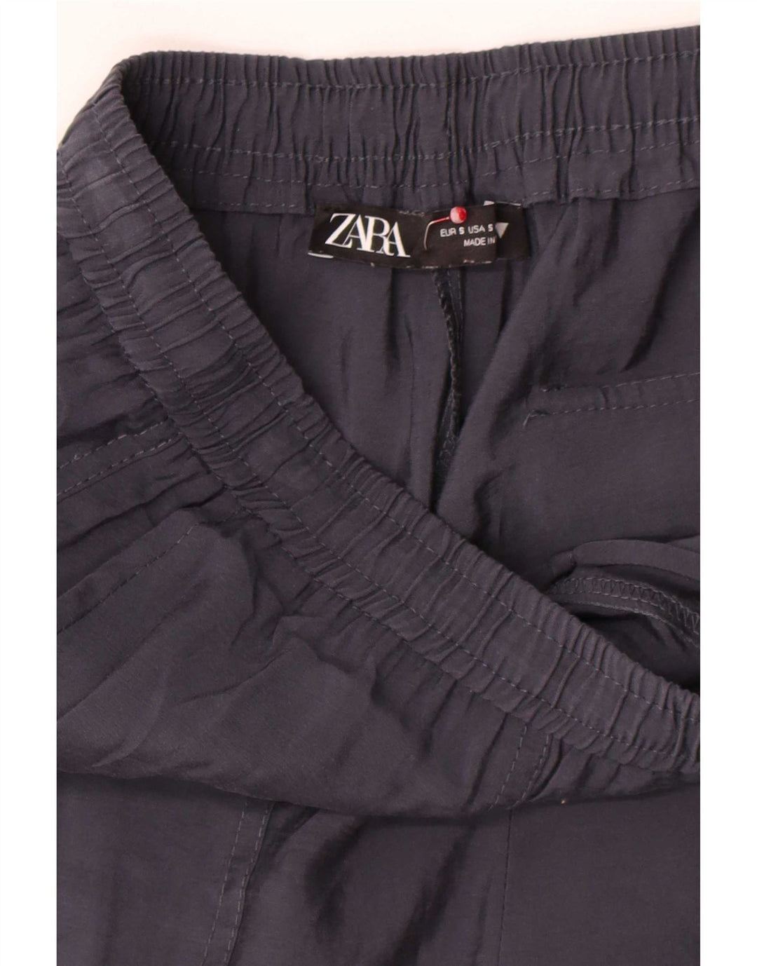 Zara Mujer Pantalones Cortos Rectos Pequeño W28 L25 Gris