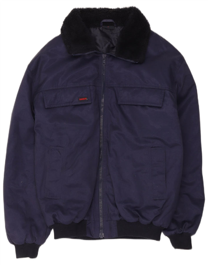 Mascot Chaqueta bomber para hombre UK 40 Large Azul marino Colorblock Algodón