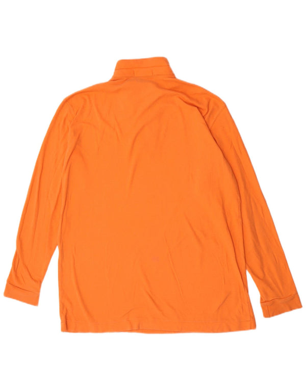 Fila Mens Zip Neck Top Manga Larga IT 54 XL Algodón Naranja