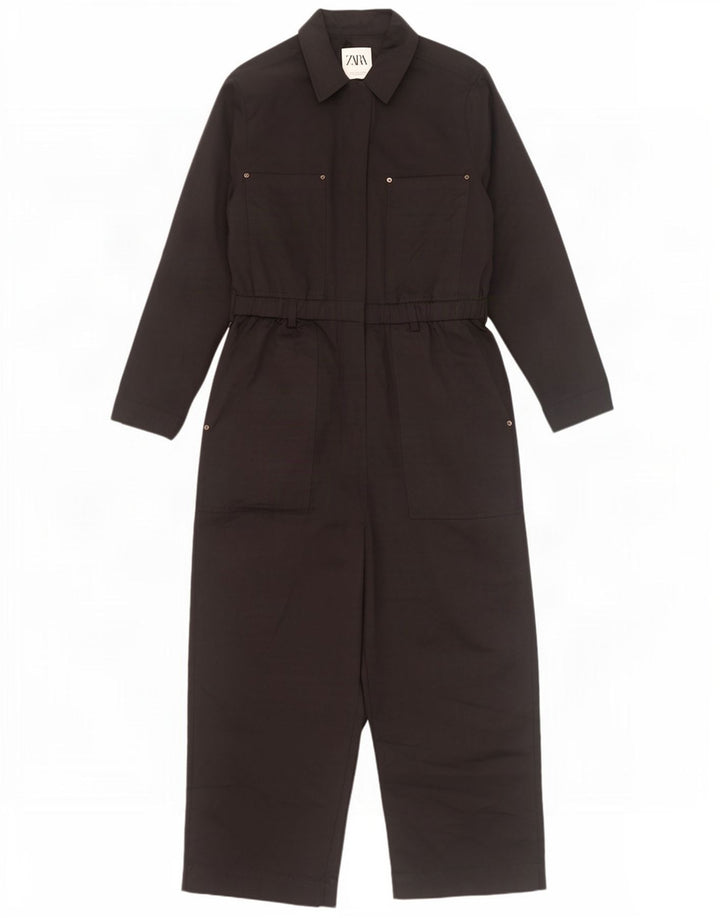 Zara Mujer Mono Manga Larga UK 46 Large Negro