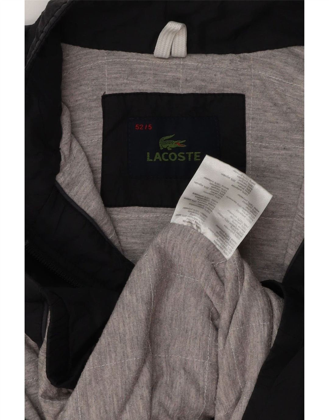 LACOSTE Chaqueta bomber para hombre Talla 5 Grande Poliamida negra