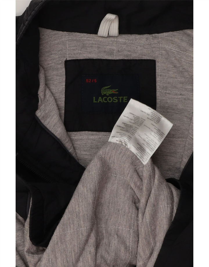 LACOSTE Chaqueta bomber para hombre Talla 5 Grande Poliamida negra