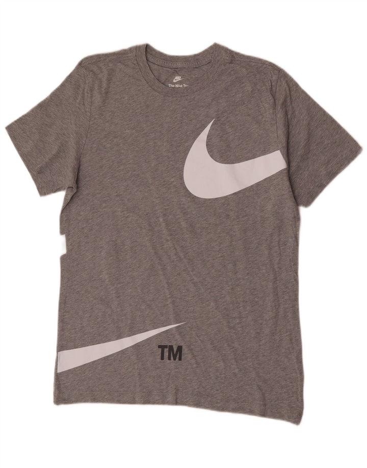 Nike - Camiseta gráfica para hombre, parte superior de algodón gris medio