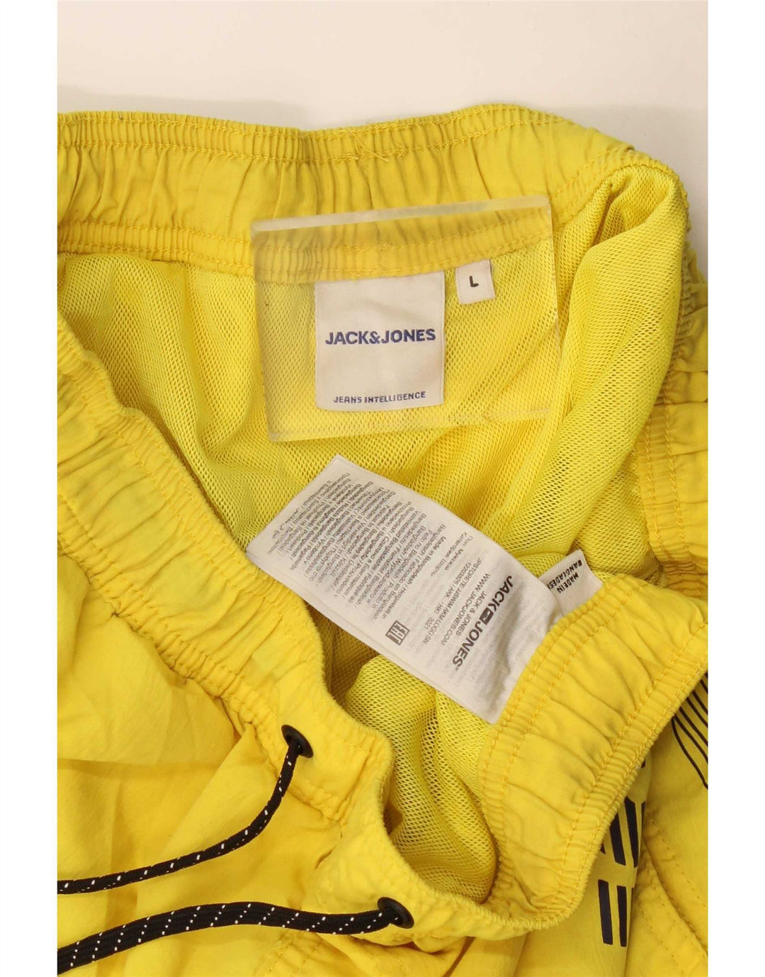 Jack & Jones Hombre Bañador Bañador Gráfico Grande Poliéster Amarillo