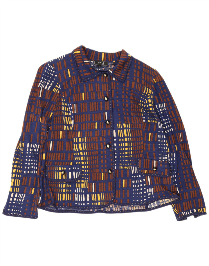Conjunto Mujer Liola 2 Piezas IT 50 XL Lana Geométrica Azul Marino