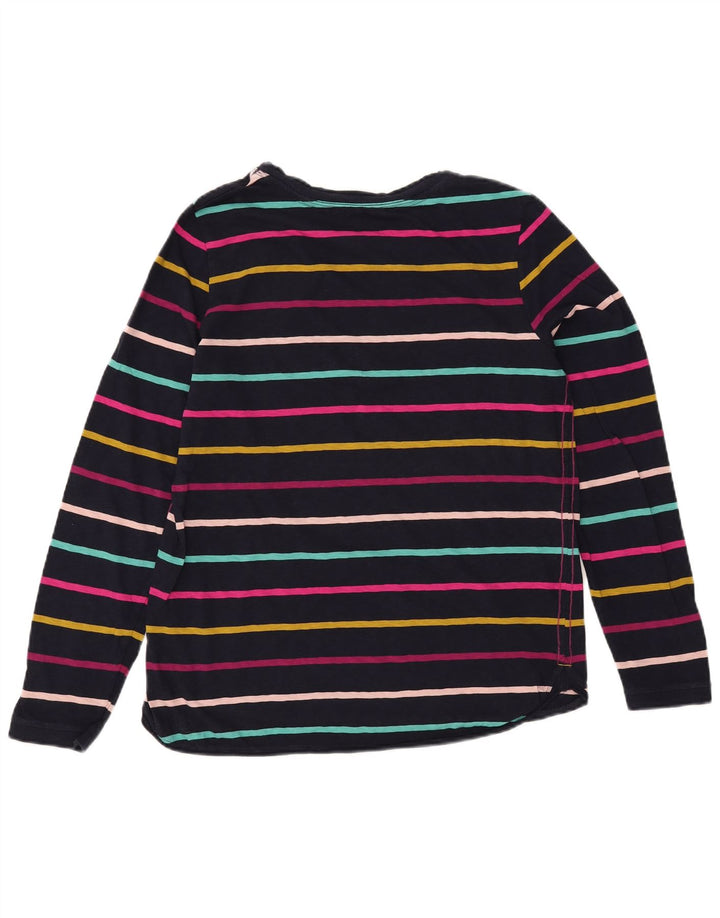 WHITE STUFF Top de mujer de manga larga UK 44 grande azul marino a rayas