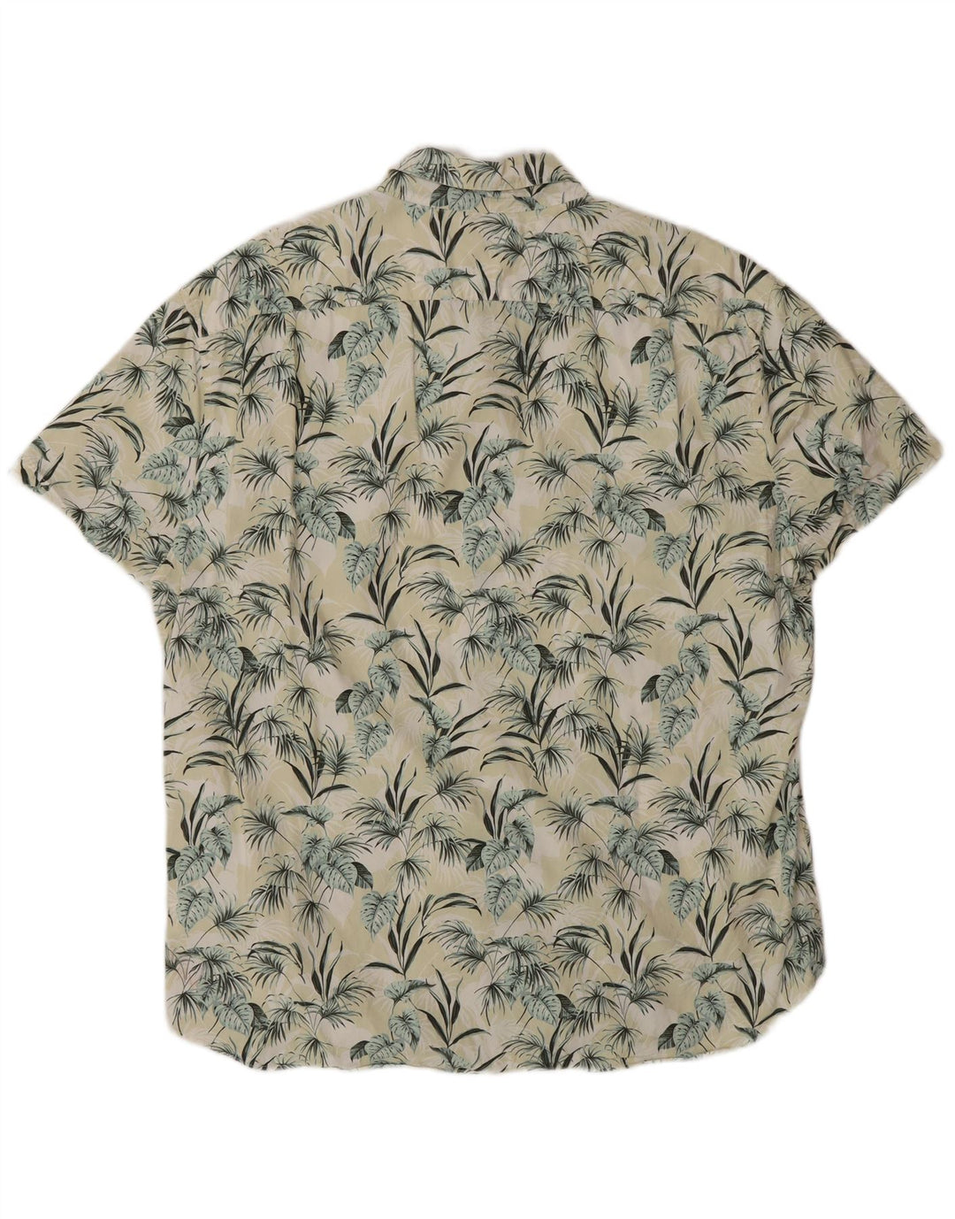 J. CREW Camisa de manga corta para hombre XL Amarillo Floral Algodón Hawaiano