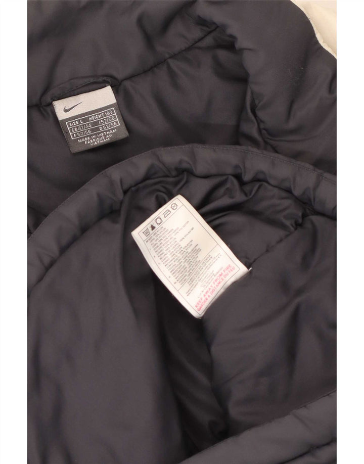 Nike Chaqueta acolchada para hombre UK 40 Large Negro Colorblock Nylon