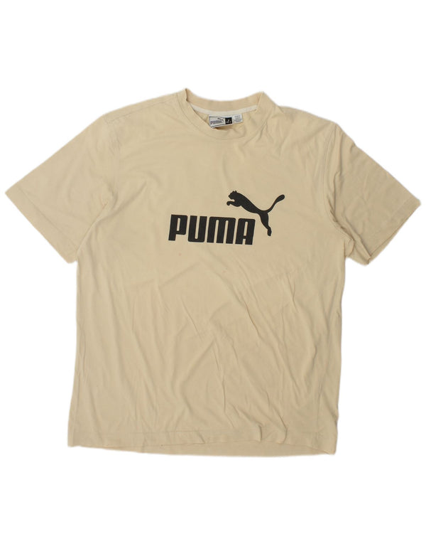 Puma - Camiseta gráfica para hombre, talla grande, color beige