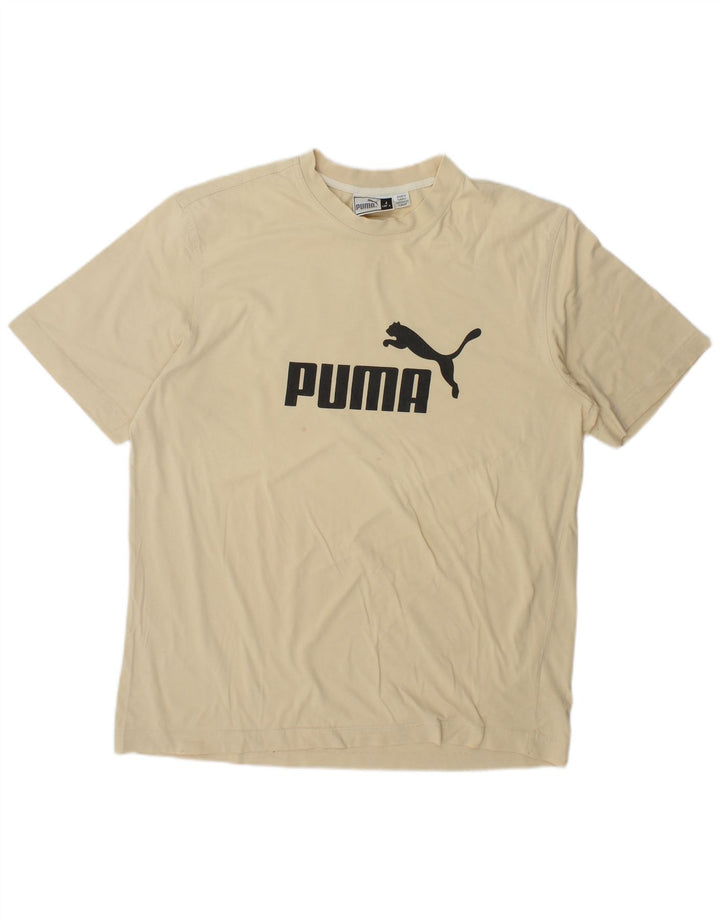 Puma - Camiseta gráfica para hombre, talla grande, color beige