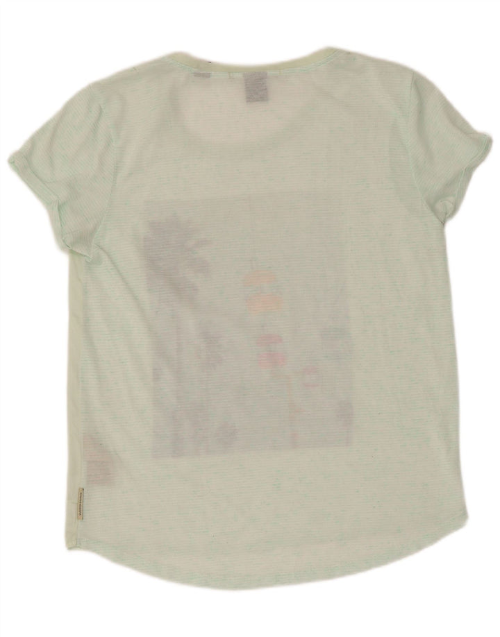 Maison Scotch Camiseta gráfica para mujer Top UK 40 Poliéster verde medio