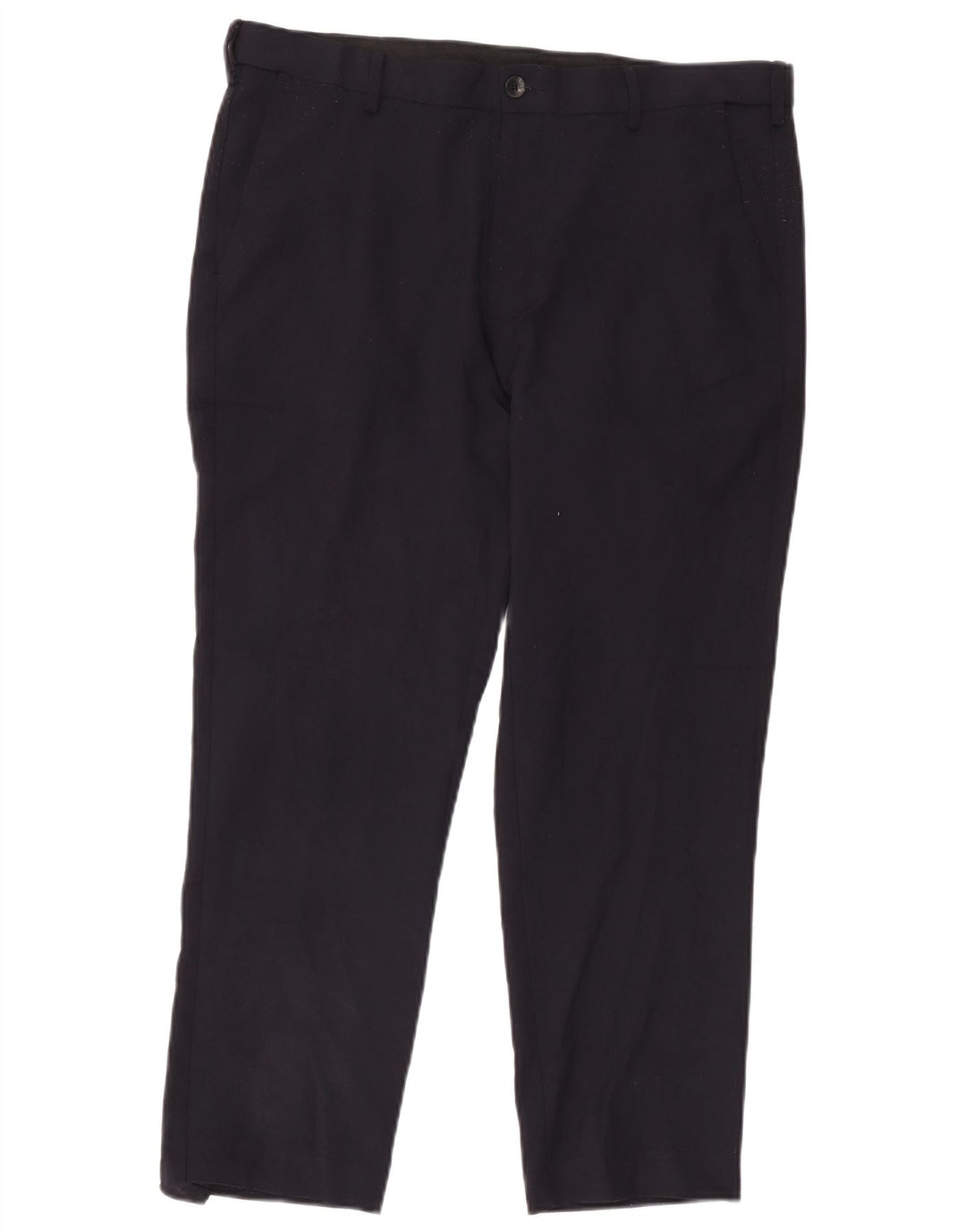 Marks & Spencer Pantalón chino de corte regular para hombre W36 L27 Poliéster azul marino