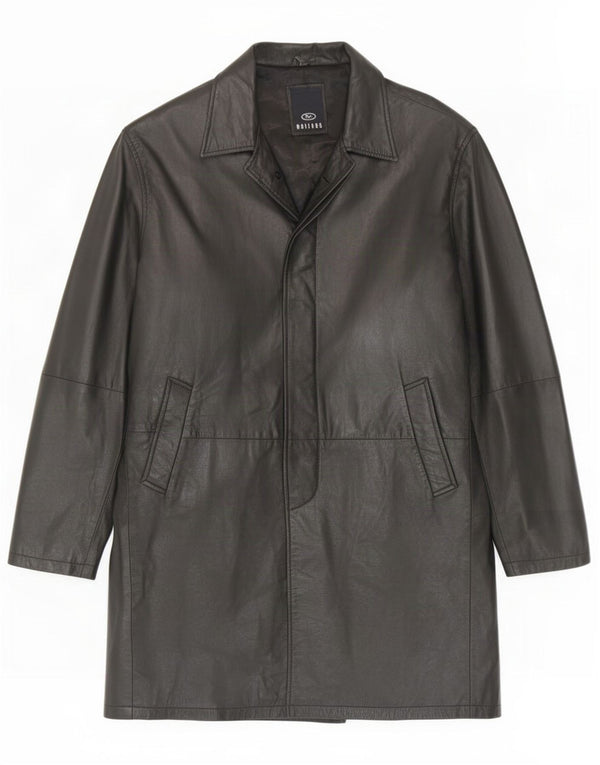 Matinee Abrigo de cuero para hombre UK 44 2XL Negro